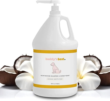 , Dog Shampoo and Conditioner in One - Hypoallergenic, Oatmeal Shampoo for Dogs with Sensitive Skin - Moisturizing Dog Wash